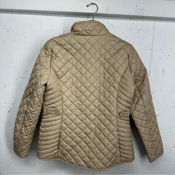 Tommy Hilfiger Women's Size Medium Beige Diamond Quilted Barn Jacket - Picture 7 of 16